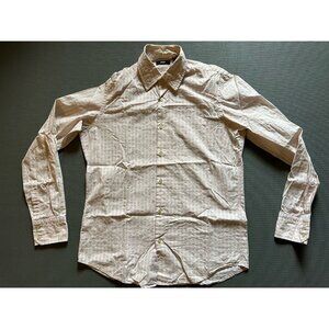 Hugo Boss Peach Salmon Check Shirt Medium Men’s